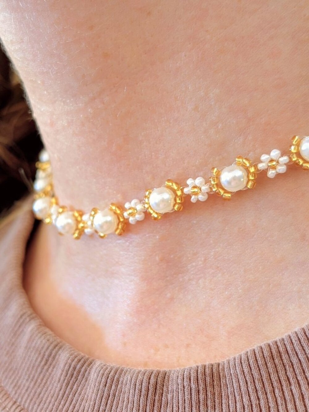 Pearl Lotus Necklace